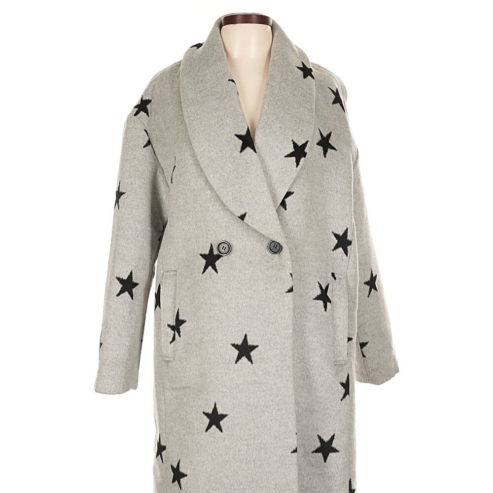 Avec Les Filles Gray Star Coat Size Large